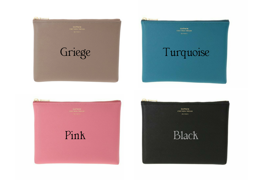 Vegan Leather Everyday Pouch With Zip - Made in Japan