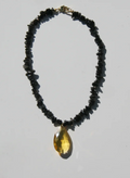 Silas - 16" Black Tourmaline + Czech Glass