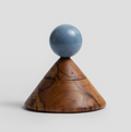 Blue Angelite Stone & Hand Carved Wood Box