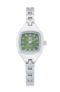 Manhattan Silver + Olive Combo Watch (links removable)