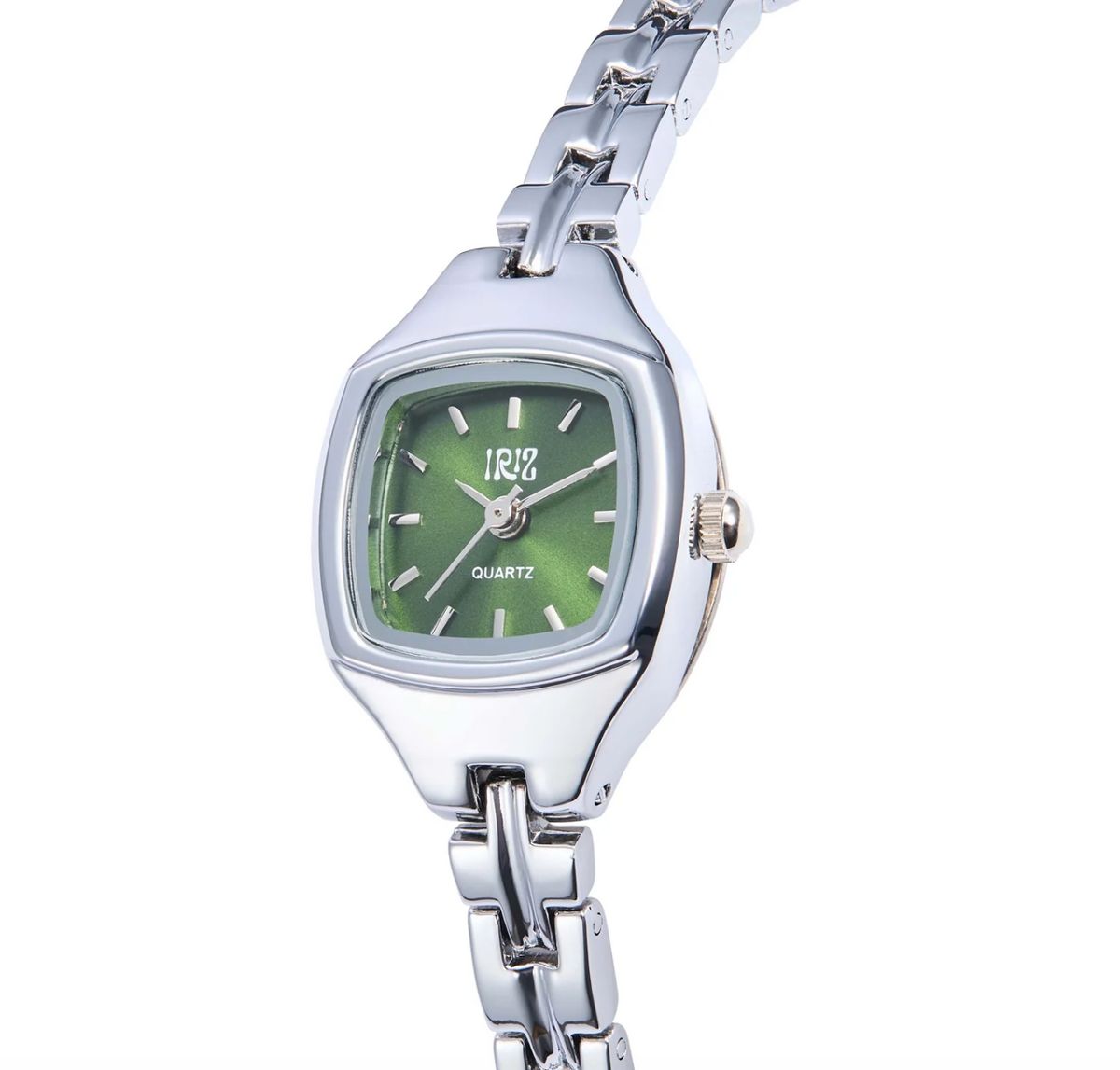 Manhattan Silver + Olive Combo Watch (links removable)