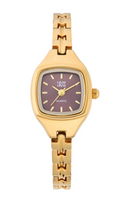 Manhattan Gold + Burgundy Combo Watch (links removable)