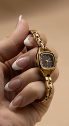 Manhattan Gold + Burgundy Combo Watch (links removable)