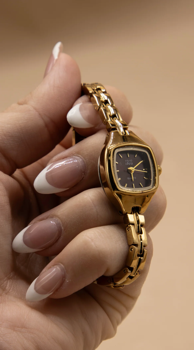 Manhattan Gold + Burgundy Combo Watch (links removable)