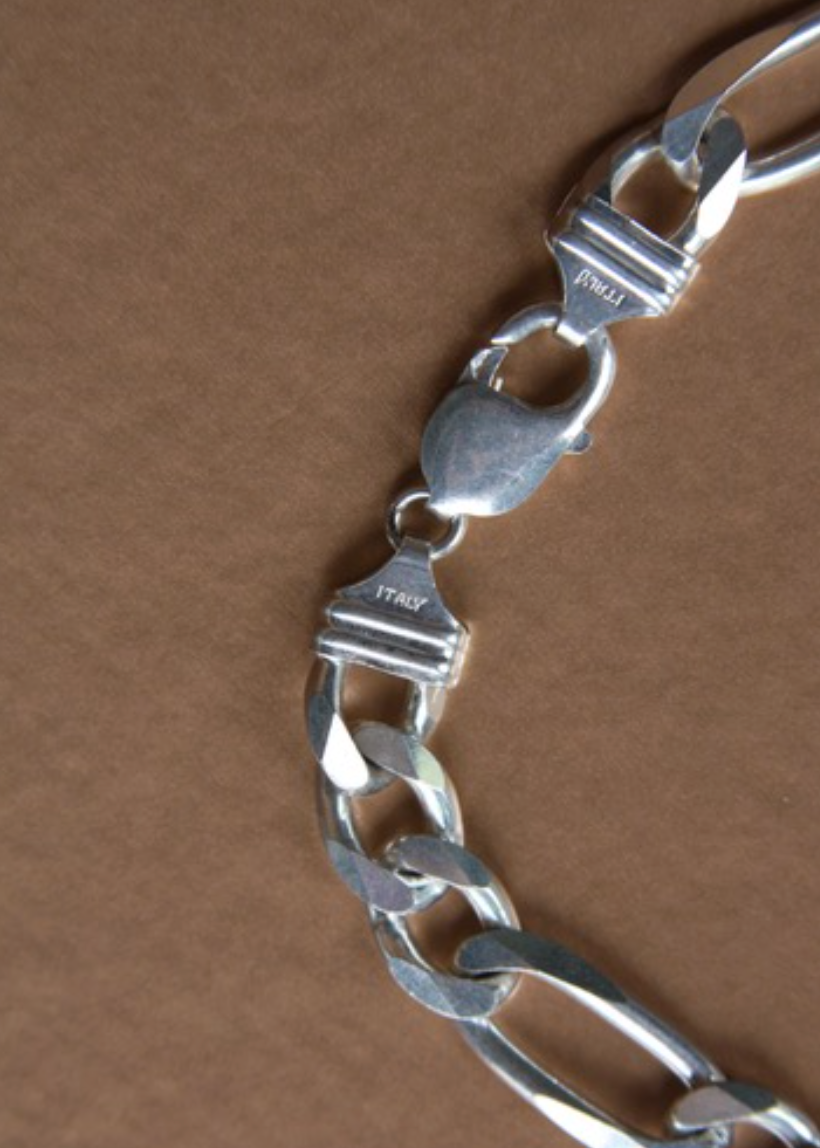 Vintage Solid Sterling Silver Figaro Made in Italy