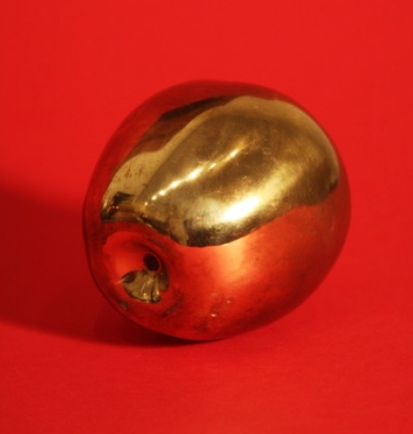 Vintage Brass Apple Paper Weight