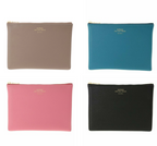 Vegan Leather Everyday Pouch With Zip - Made in Japan