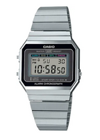 Casio Silver Vintage Style A700W-1ACF Classic Digital