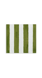 Stripe Linen Napkin in Green & White