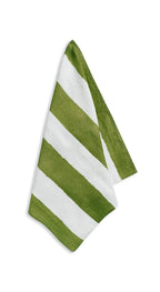 Stripe Linen Napkin in Green & White