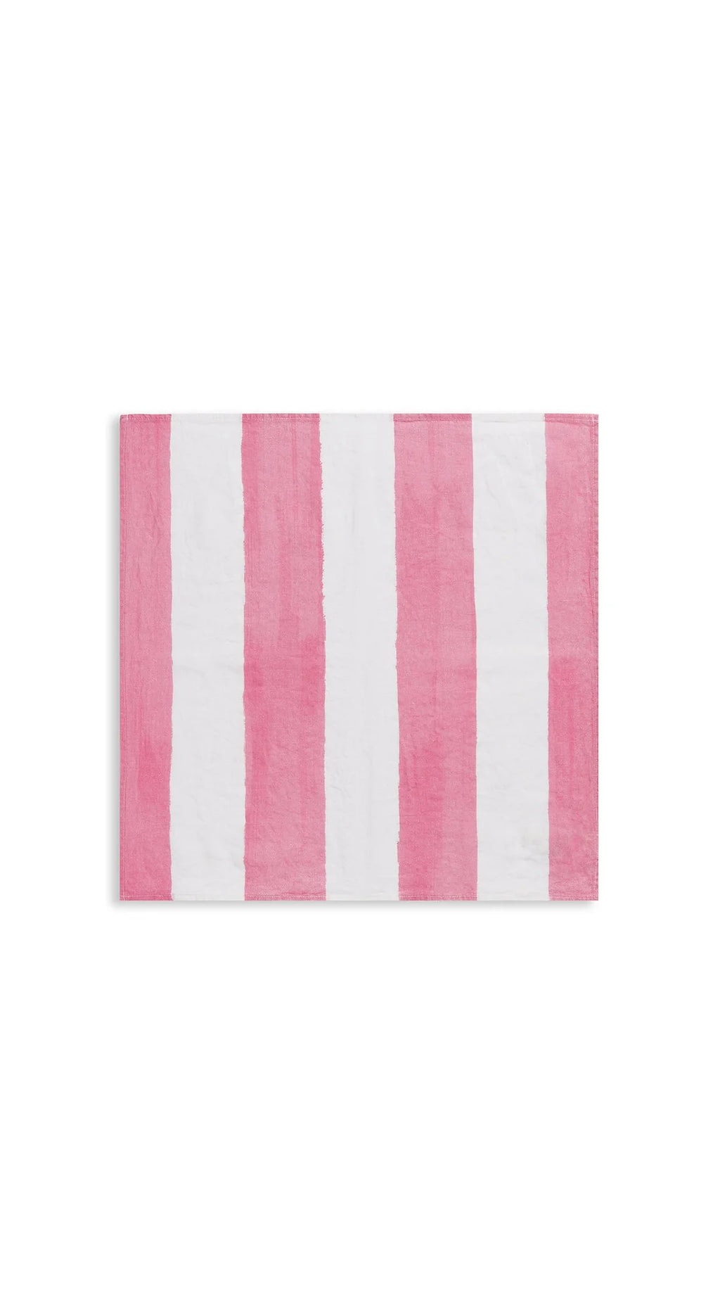 Stripe Linen Napkin in Pink & White