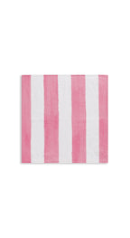 Stripe Linen Napkin in Pink & White