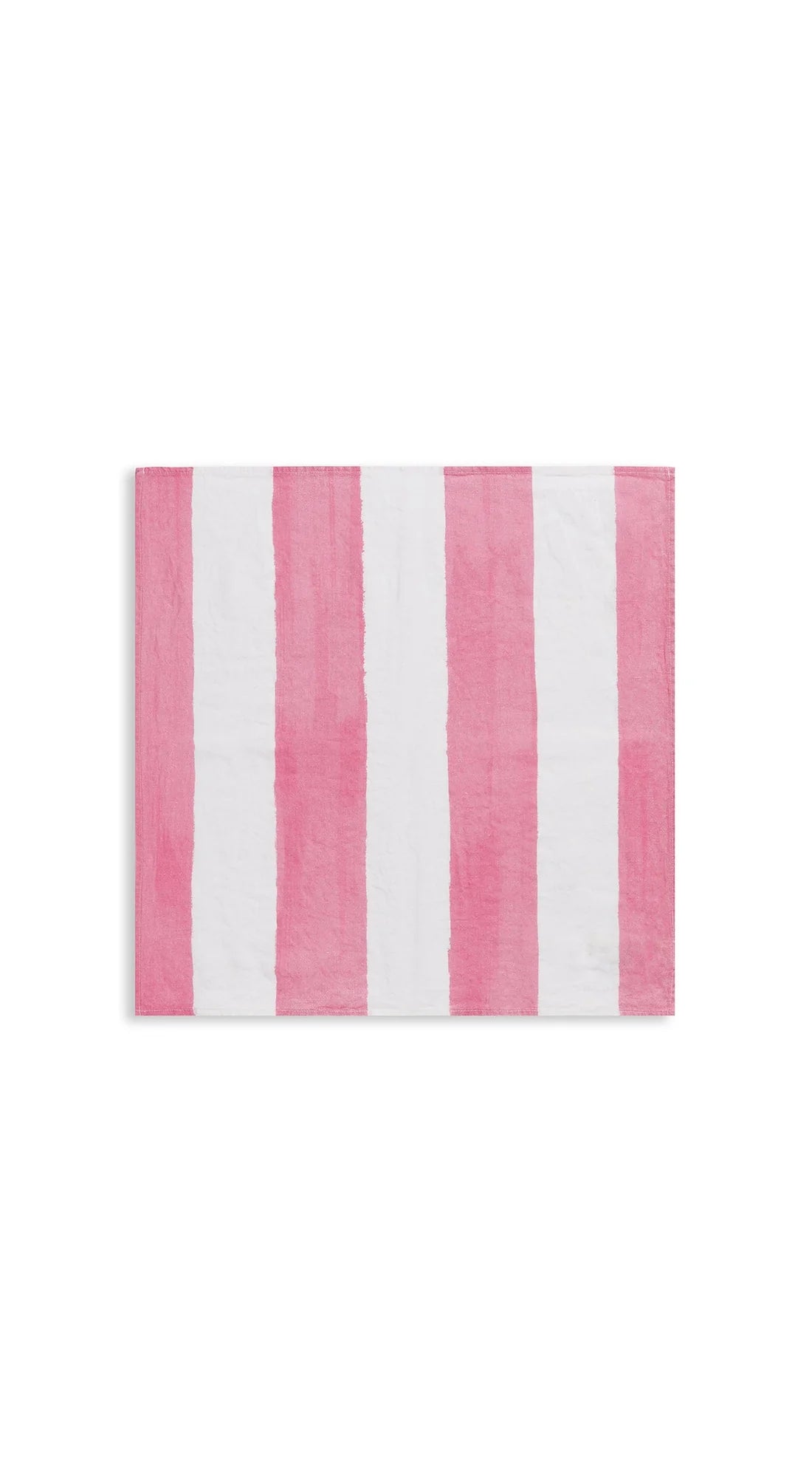 Stripe Linen Napkin in Pink & White