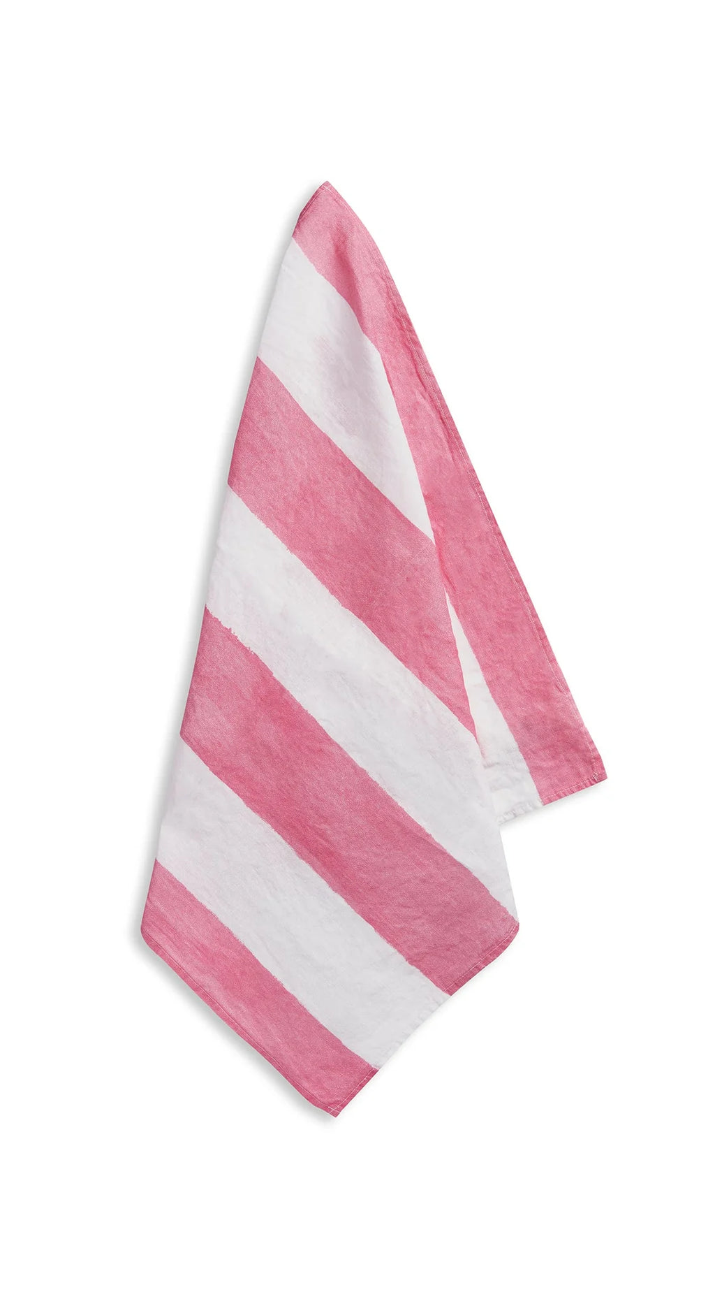 Stripe Linen Napkin in Pink & White