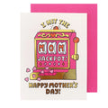 "I Hit the Mom Jackpot! Happy Mother's Day" Blank Card & Envelope