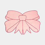 Pair of Pink Bow Linen Blend Placemats (Set of 2)