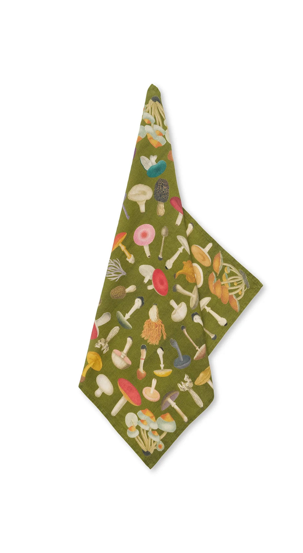 S&B x John Derian Green 'Fungi' Linen Napkin