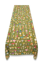 John Derian Green 'Fungi' Linen Tablecloth