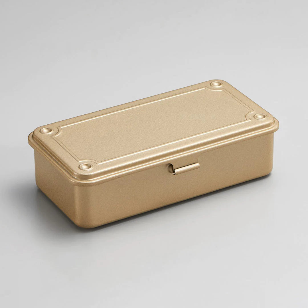 Steel Stackable Storage Box in Gold