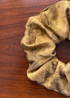 Chartreuse Green Zero Waste Silk Scrunchie Naturally Dyed