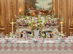 Pink Check Linen Tablecloth x Claridge's