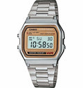 Casio Silver Classic Digital Watch With Gold Face