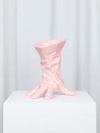 Handmade Ceramic Pink Glove Vase